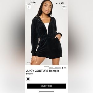 Black juicy couture romper brand new